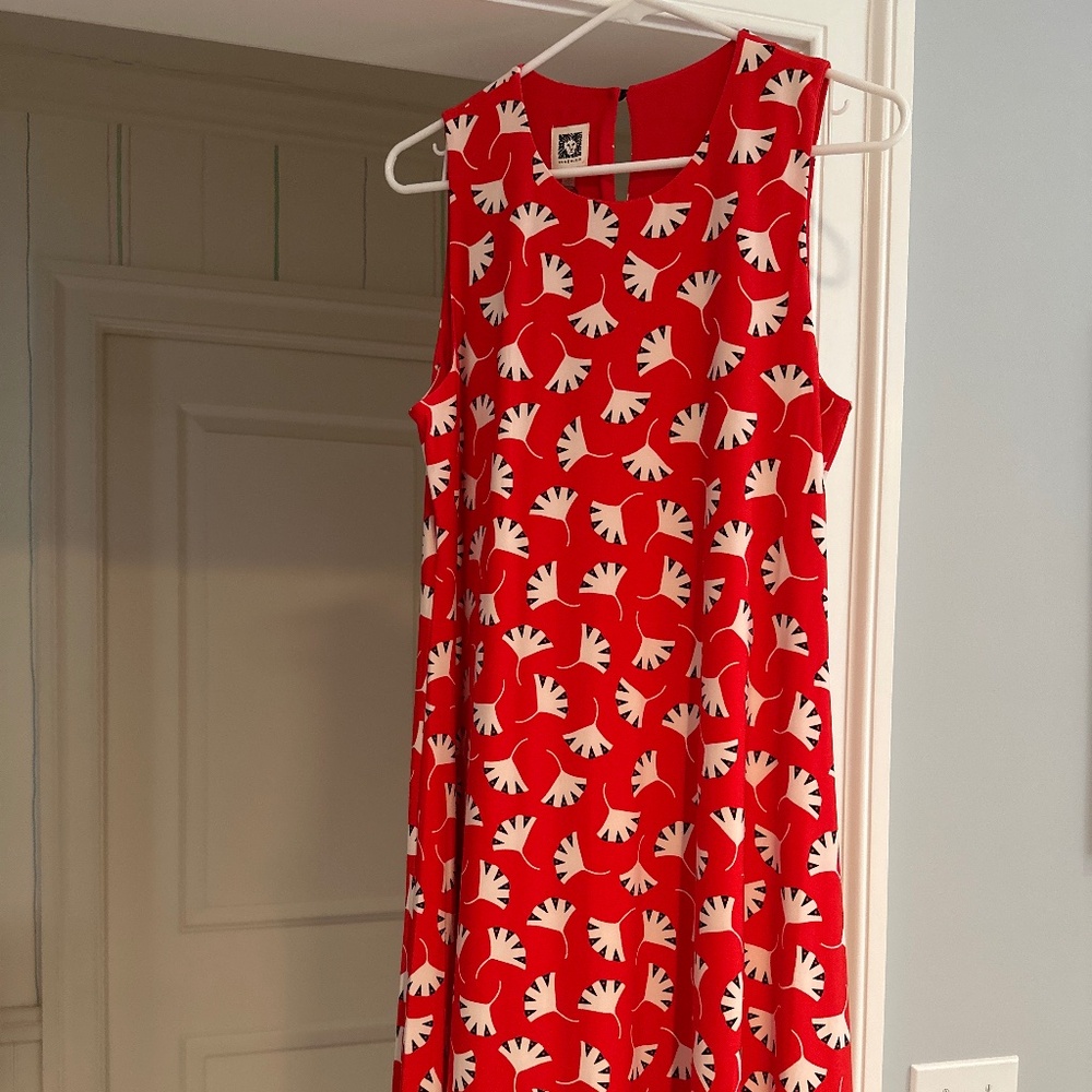 Red sleeveless Anne Klein dress